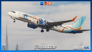 Fly Dubai A6-FPC "15 Years | iFly 737 MAX 8 | 8K & 4K thumbnail 2