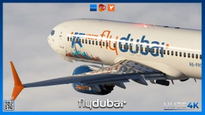 Fly Dubai A6-FPC "15 Years | iFly 737 MAX 8 | 8K & 4K thumbnail 3