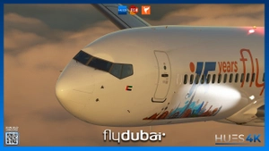 Fly Dubai A6-FPC "15 Years | iFly 737 MAX 8 | 8K & 4K thumbnail 5