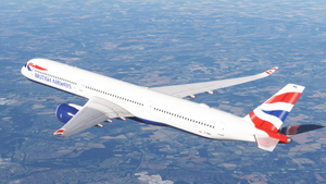 British Airways G-XWBG  (white nose) A350-1000 thumbnail 5