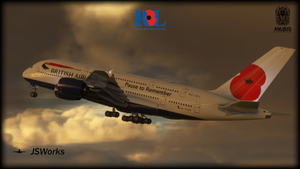 British Airways "Pause to Remember" Remembrance Day | FBW A380 thumbnail 1