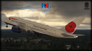 British Airways "Pause to Remember" Remembrance Day | FBW A380 thumbnail 4