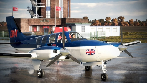 British Midland (G-BNUN) Diamond Livery | Black Square + Asobo Baron 58 | Into the Blue Simulations