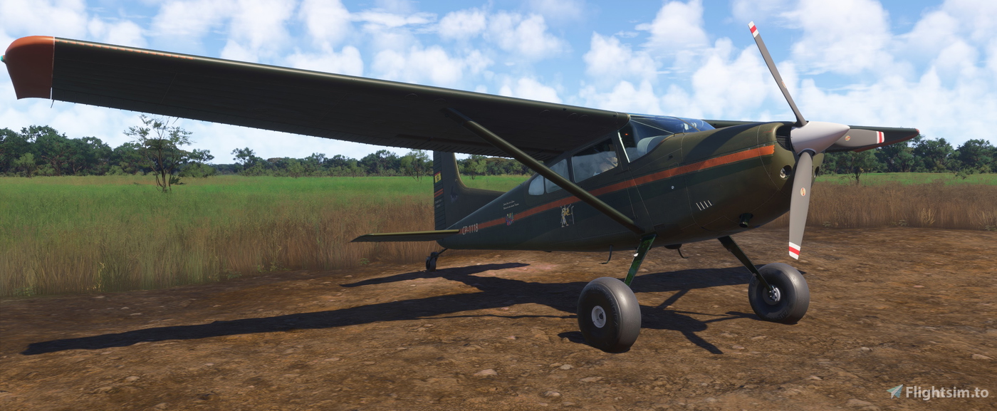 C185F green and orange Tucavaca CP 1118 (Carenado Skywagon for FS24
