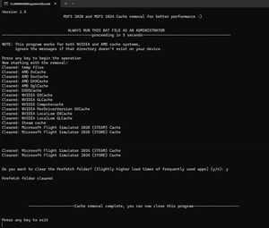 Cache cleanup for MSFS 2020 and 2024 (NVIDIA and AMD systems, Steam and Store versions) thumbnail 1