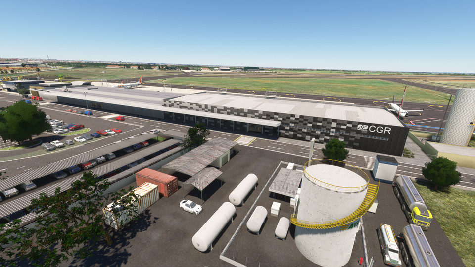 Campo Grande Intl. Airport, Unimed Heliport and City Landmarks