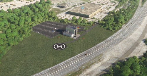 Cape Breton Regional Hospital Helipad, Sydney, Nova Scotia, Canada