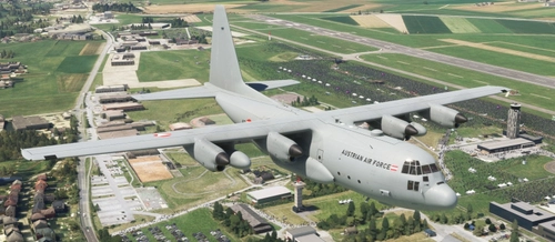 Captainsim C-130H Austrian Airforce 8T-CB Grey Livery