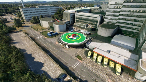 Cardiff university hospital helipad