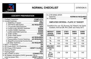 Cessna Citation X [C750] Normal Checklist thumbnail 1