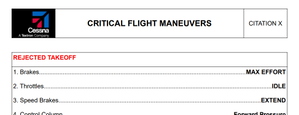 Cessna Citation X [C750] Normal Checklist thumbnail 4