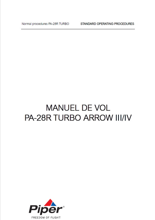 Checklist PA-28R TURBO ARROW III/IV