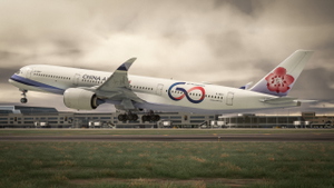 China Airlines | B-18917 | 60th Anniversary Livery | inibuilds A350 Airliner thumbnail 2