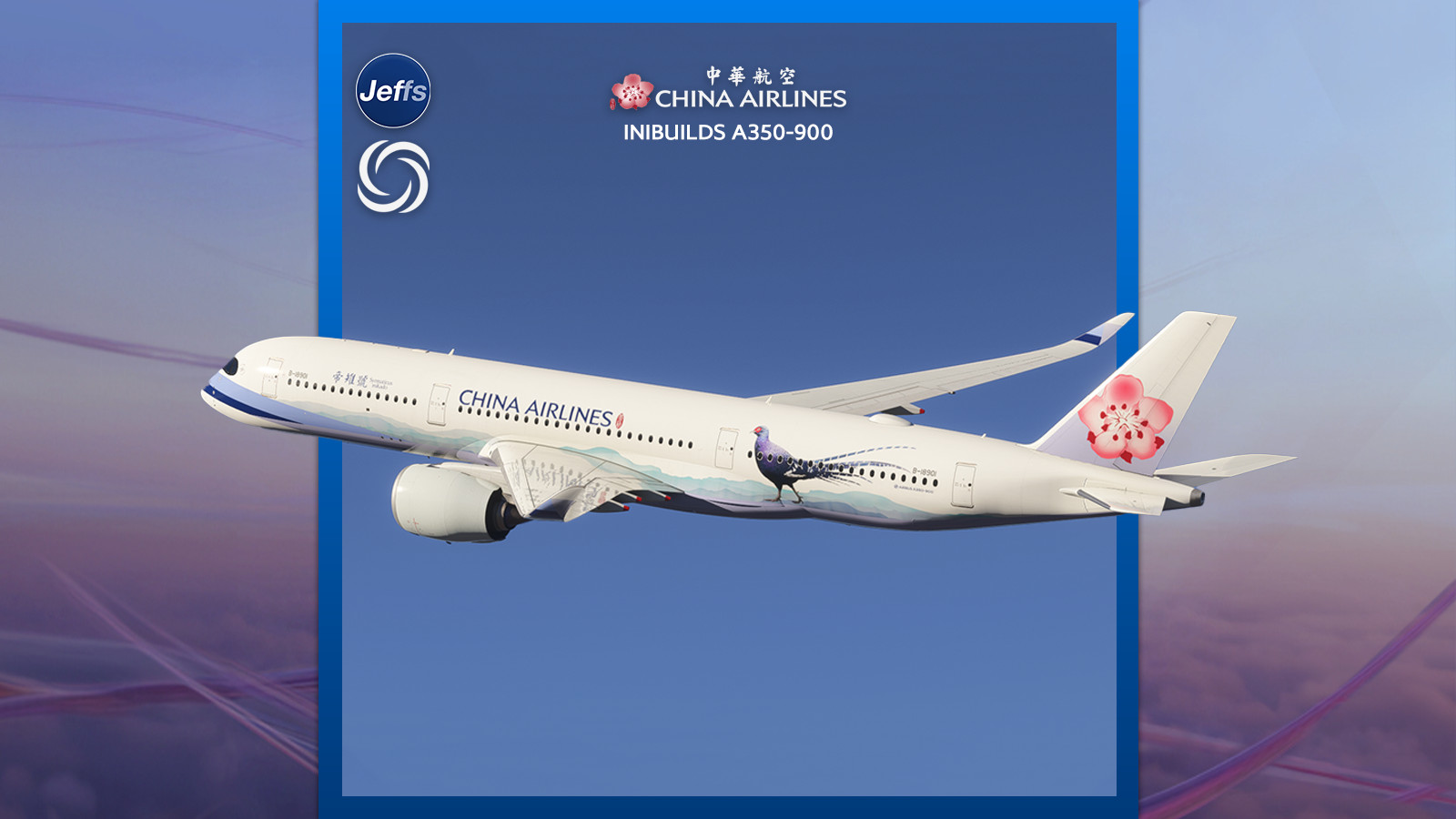 China Airlines B18901 'Syrmaticus  Mikado' and  B18919 | iniBuilds A350-900 | w/Decal - Image 1