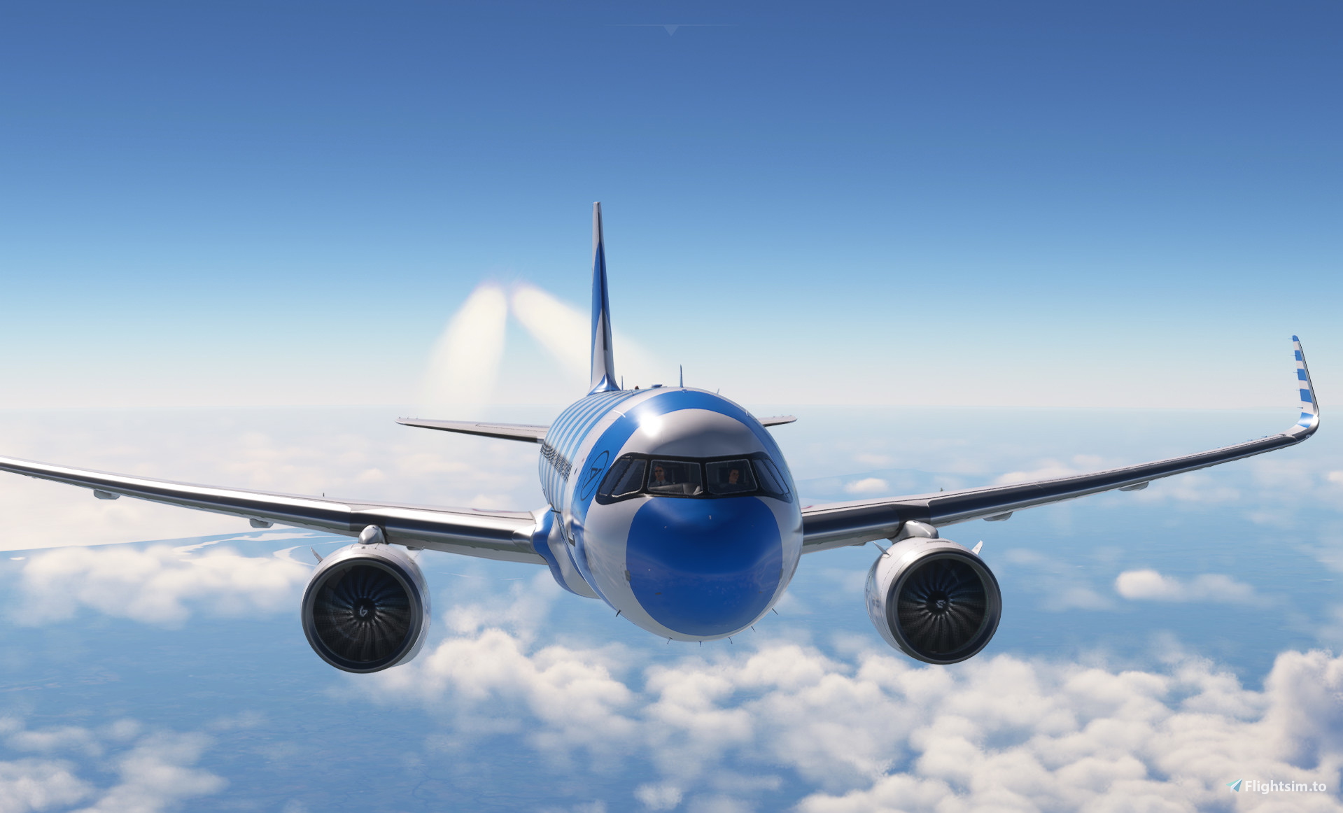 [A32NX] Condor A320Neo, blue with cockpit mask - Image 1