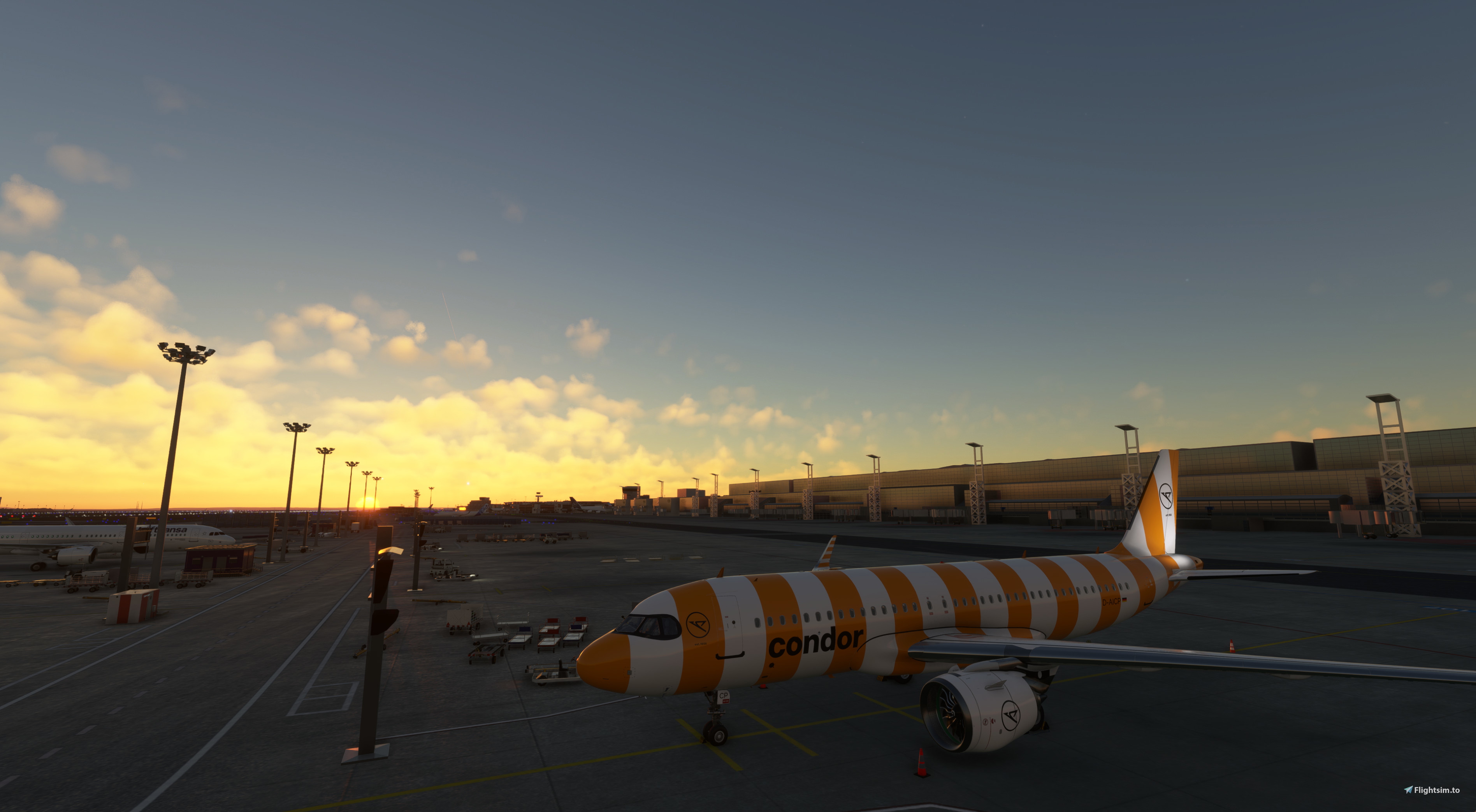 [A32NX] Condor A320Neo, yellow with cockpit mask - Image 1