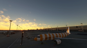 [A32NX] Condor A320Neo, yellow with cockpit mask thumbnail 1