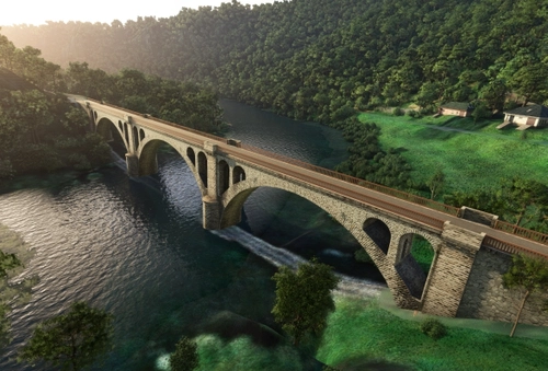 Courris Bridge  (Tarn) - Occitanie, France