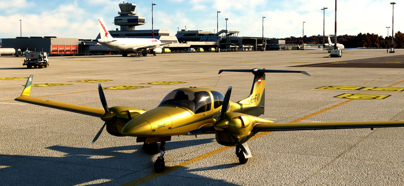 COWS DA 42 TWIN STAR "AVIATION ACADEMY AUSTRIA" for Microsoft Flight