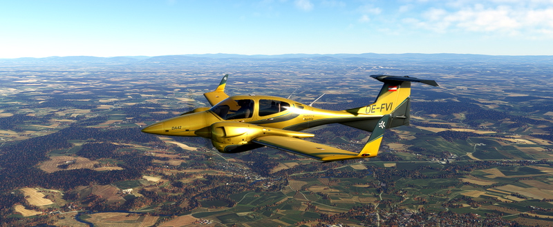 COWS DA 42 TWIN STAR "AVIATION ACADEMY AUSTRIA" for Microsoft Flight