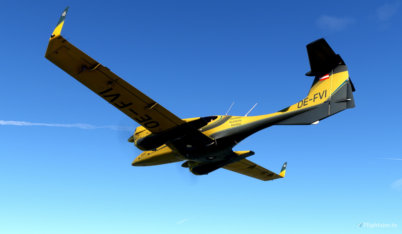 COWS DA 42 TWIN STAR "AVIATION ACADEMY AUSTRIA" for Microsoft Flight