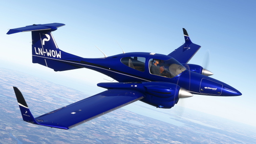 COWS DA42 VI - LN-WOW & OE-FEL (Dynamic Registration)