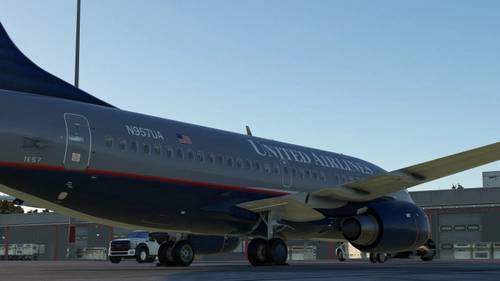 CSS Boeing 737-500 United Airlines Battleship Grey   N957UA 4K