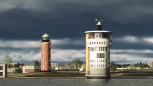 Cuxhaven Lighthouse & Water & Radar Tower thumbnail 3