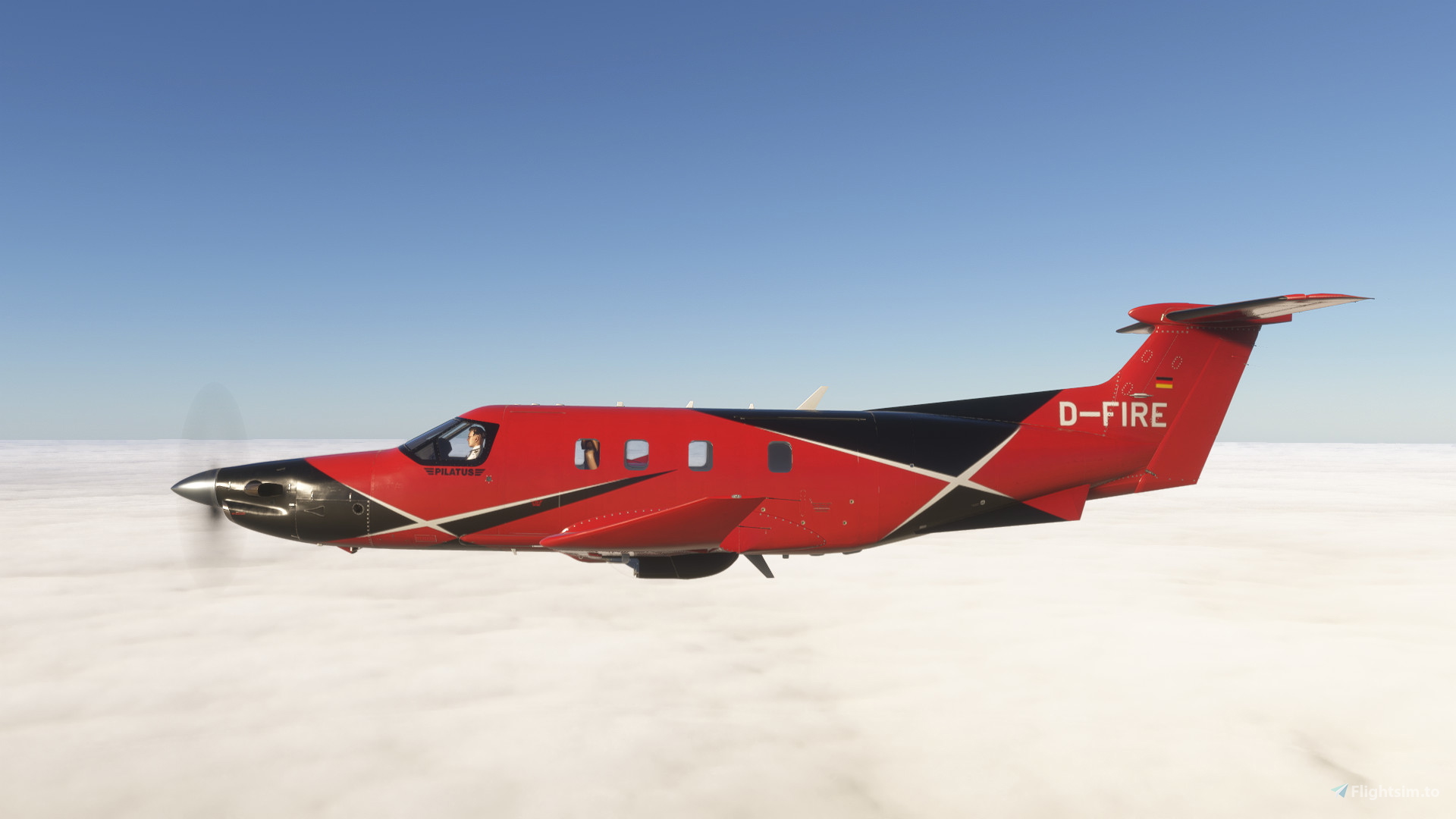 Pilatus PC-12 NGX 模型　元箱付き Microsoft Pilatus PC-12 NGX - N1247E for Microsoft Flight