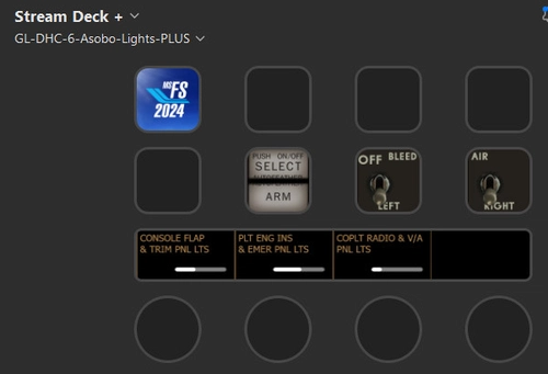 de Havilland Canada DHC-6  Twin Otter- StreamDeck 15, XL and Plus lights profile