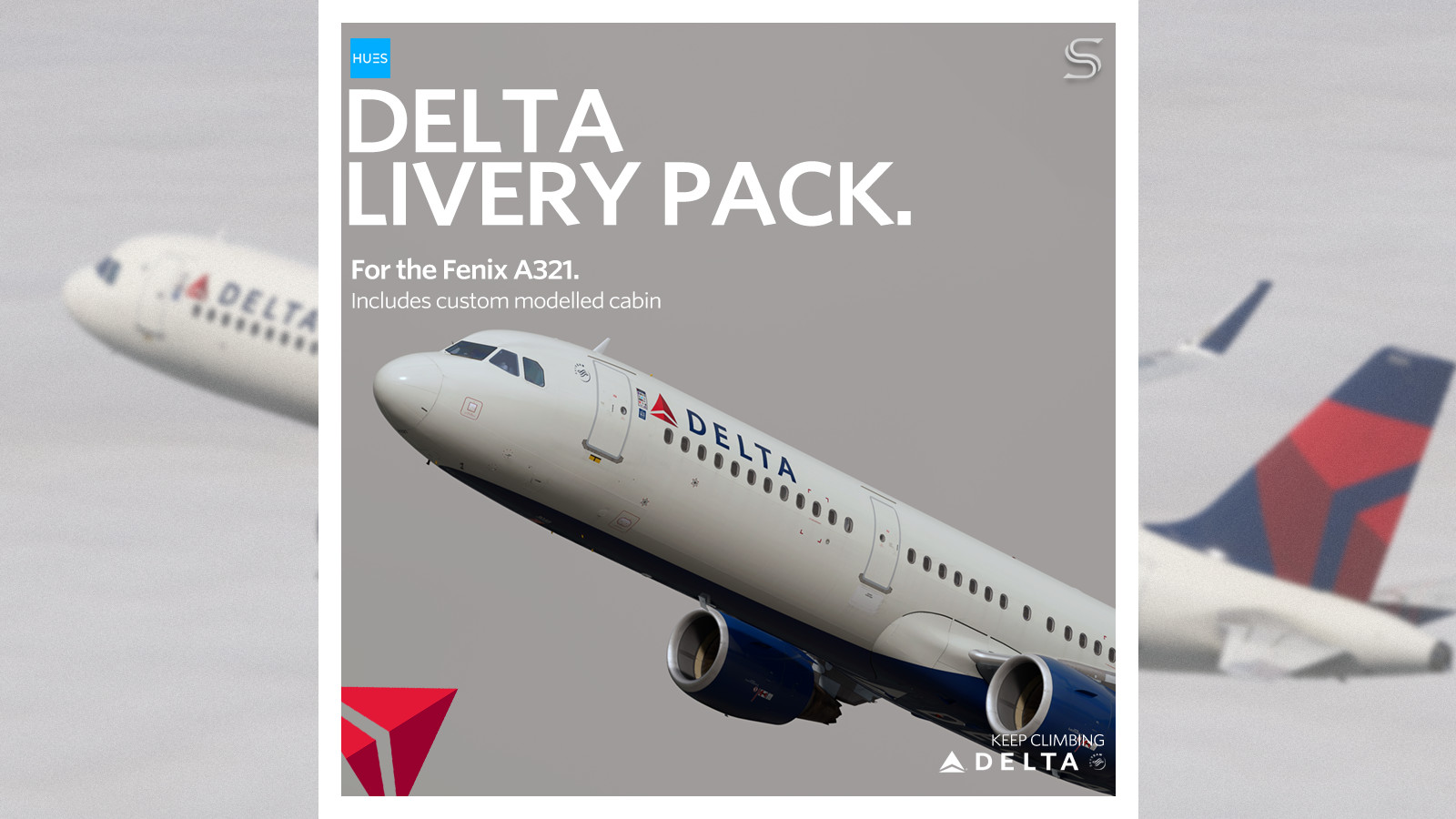 Delta Air Lines Livery Pack | Fenix A321 | 8K & 4K