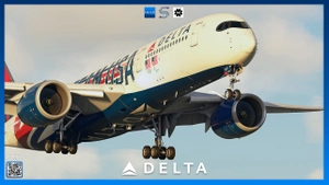 Delta Air Lines N521DN 'Team USA' w/ Cabin | iniBuilds A350 | Smart Decals thumbnail 3