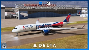 Delta Air Lines N521DN 'Team USA' w/ Cabin | iniBuilds A350 | Smart Decals thumbnail 4