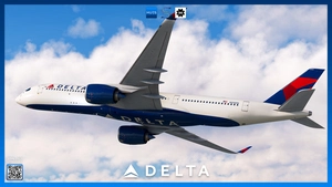 Delta Air Lines Livery Pack w/ Cabin | iniBuilds A350 | Smart Decals thumbnail 6