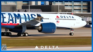 Delta Air Lines N411DX 'Team USA' | Headwind A330NEO | 8K & 4K thumbnail 10