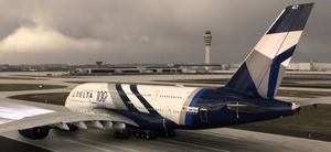 Delta Airlines 100th Anniversary (Fictional) A380 w/ Cabin thumbnail 2