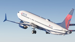 Delta Airlines N378DA Asobo Boeing 737 MAX 8 - 8K thumbnail 4