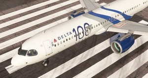 Delta Airlines N589DT  "100 Years" | iniBuilds A321LR | 8K w/cabin thumbnail 3