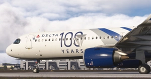 Delta Airlines N589DT  "100 Years" | iniBuilds A321LR | 8K w/cabin thumbnail 4