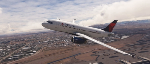 Delta Airlines N838AB (IAE) | 8K  | Cabin | Fictional | Fenixsim A319