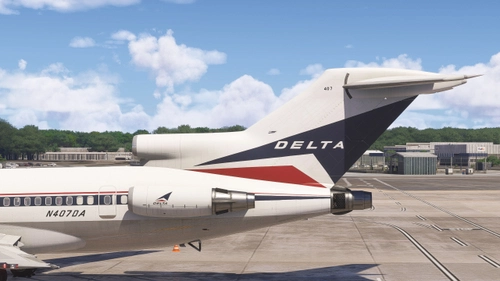 Delta Airlines Widget (dog nose version) Circa 1975 w/Cabin | FSS 727 Passenger (MSFS 2024 only)