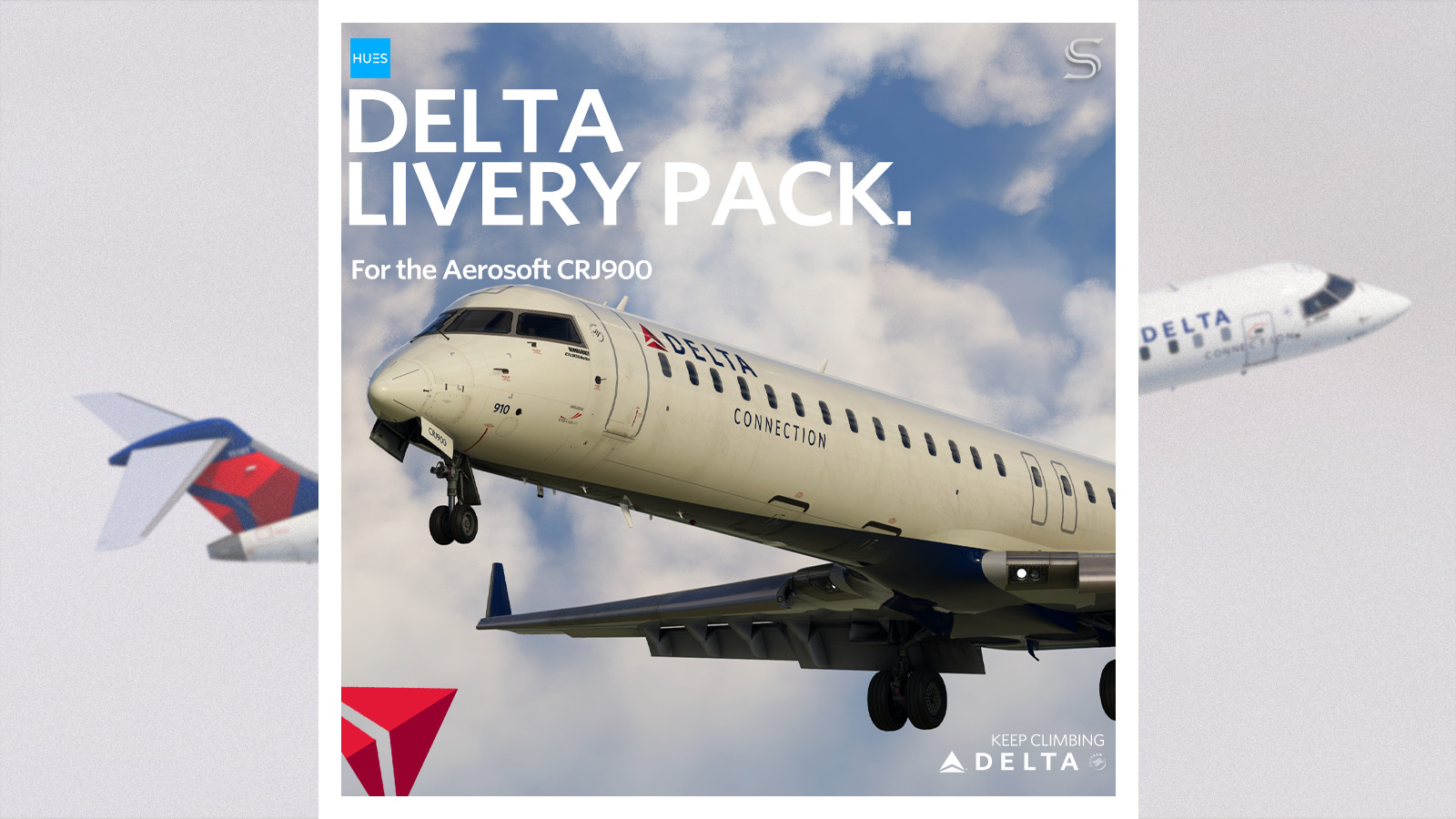Delta Connection  Livery Pack |  Aerosoft CRJ 900 V2 | 4K - Image 1
