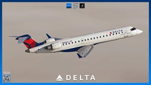 Delta Connection Livery Pack | Aerosoft CRJ 550 & 700 V2 | 4K thumbnail 4