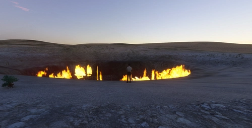 Derweze crater (Scenery & POI)