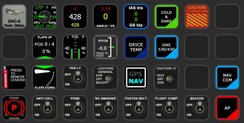 DHC-6 Twin Otter profile for Stream Deck XL and Plus with AAO