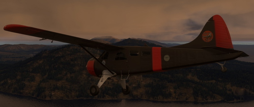 DHC2 Beaver brown & red  24 "FlyMe" & "Clòbhar"