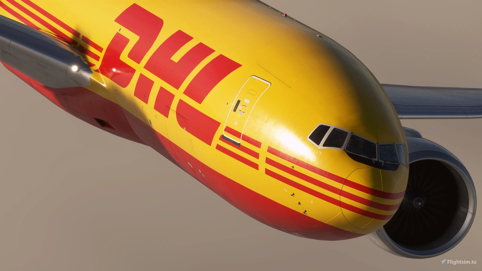 DHL UK (Pack) - PMDG 777-F for Microsoft Flight Simulator | MSFS