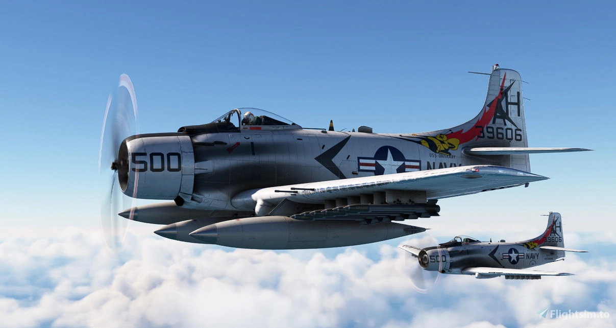 Douglas A 1 Skyraider N139606 for Microsoft Flight Simulator MSFS