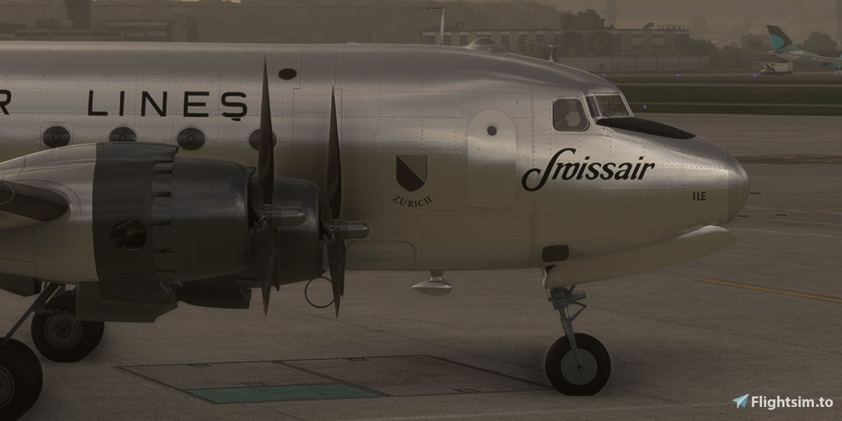 Modellino Aereo Herpa Snap Wings 1:125 DC-4 Swiss International Air Lines 614030