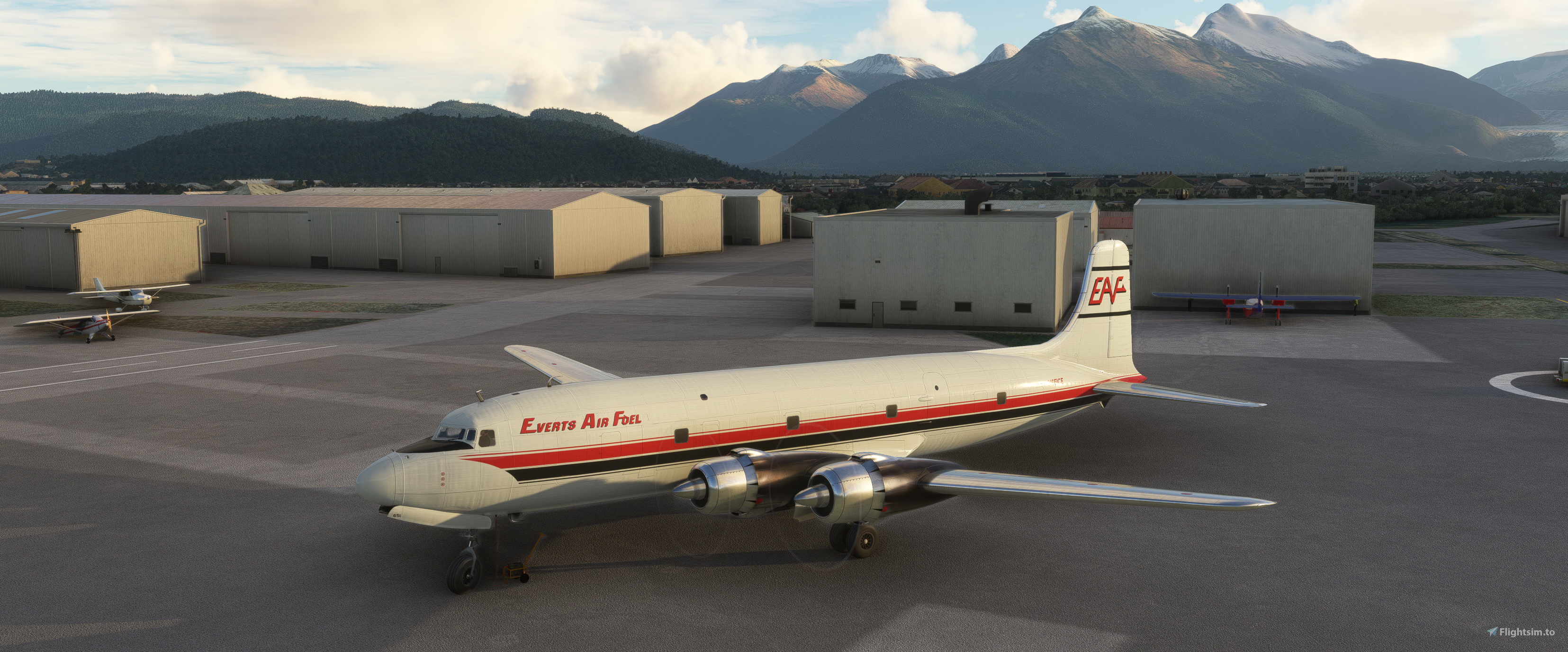 Douglas DC-6 N651CE Everts Air Fuel for Microsoft Flight Simulator